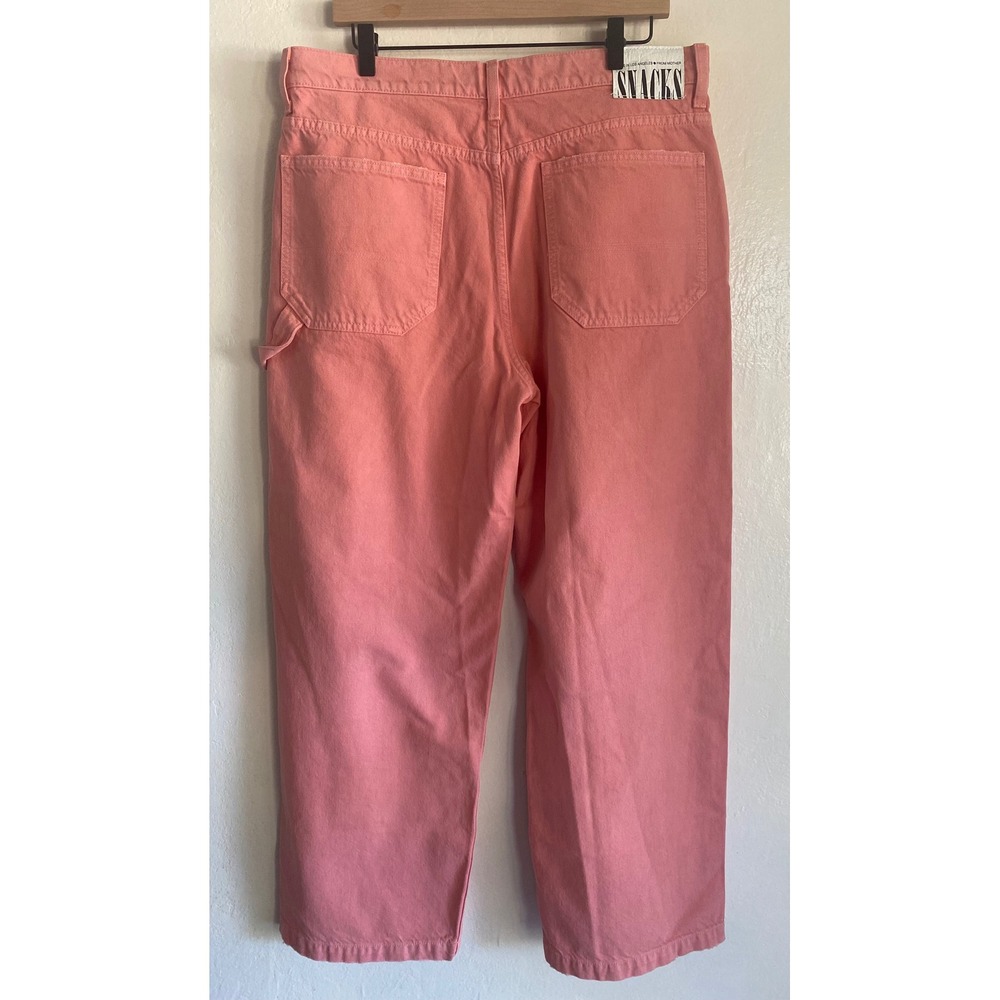 Mother Snacks The Fun Dip Utility Puddle Dark Pink Carpenter Pants 32 NWOT